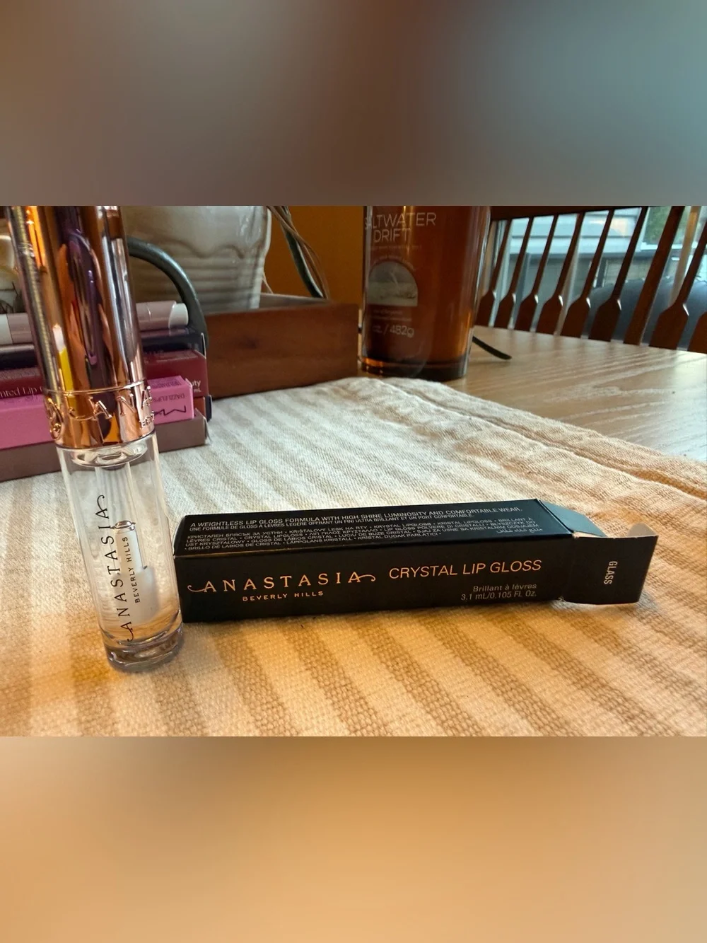 Anastasia Beverly Hills Crystal Lip Gloss - Black and Gold Box